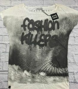 T-shirt Punk Royal black and white